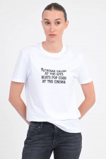 T-Shirt mit THE RITZ-Schriftzug in Weiß
