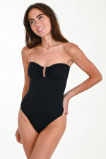 Bandeau-Badeanzug CASSIOPEE in Schwarz