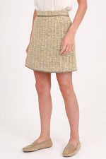 Minirock aus Tweed-Bouclé in Multicolor/Gold