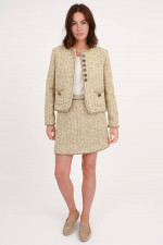 Minirock aus Tweed-Bouclé in Multicolor/Gold