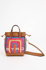 Beuteltasche RAFFIA in Multicolor