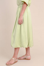 Rock mit Ballonsaum in Pastell-Lime