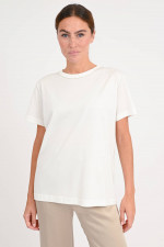 T-Shirt mit Perlendetails in Weiß