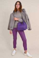 Wendejacke AURORA aus Pelz in Stone