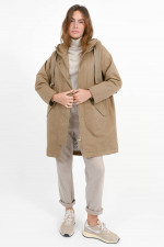 Jacke META mit Kapuze in Dark Sand