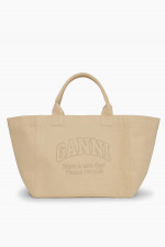 Oversized Shopping Bag in Beige 