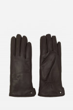 Lederhandschuhe aus Nappaleder in Espresso