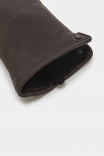 Lederhandschuhe aus Nappaleder in Espresso