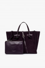 Veloursleder Tasche MISS MARCELLA in Aubergine