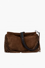 Shoulder Bag BRENDA mit Fransen in Cognac