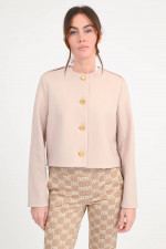 Woll-Cashmerejacke in Almond