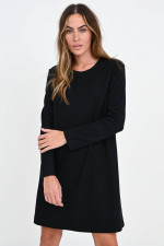 Kleid mit leichter A-Form in Schwarz 