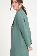 Kurzmantel mit Inside-Out-Nähten in Sea Green