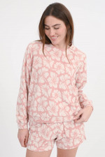 Frottee-Sweatshirt TAHURA in Ecru/Light Pink