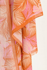 Gemustertes Tuch/Sarong in Orange/Beige