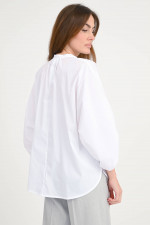 Bluse ALESA mit Ballonärmel in Weiß