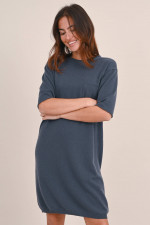 Cashmere Strickkleid in Dunkelgrau