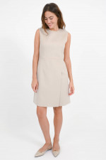 Wollkleid mit A-Linie in Platin Sand