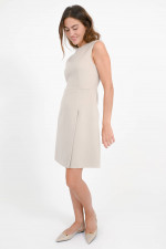Wollkleid mit A-Linie in Platin Sand