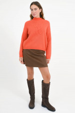 Strickpullover mit "H"-Detail in Pumpkin