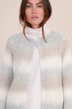 Strickweste aus Cashmix in Beige/Grau
