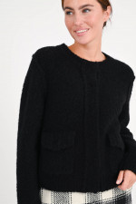 Jacke aus Tweed-Bouclé in Schwarz