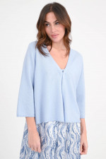 Strickweste aus Cashmere-Mix in Powderblue