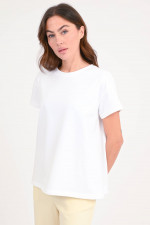 Sweat-T-Shirt mit kurzen Ärmeln in Weiß
