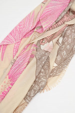 Cashmere-Seide-Schal in Rosa/Pink/Beige
