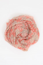 Cashmere-Schal ALIKI in Creme/Orange