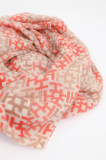 Cashmere-Schal ALIKI in Creme/Orange