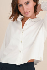 Flanell Bluse in Weiß