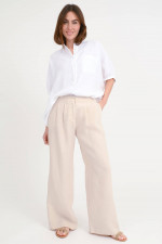 Wide-Leg Hose in Beige