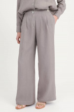 Wide-Leg Hose in Taupe