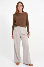 Wide-Leg Hose aus Viskose-Mix in Marble