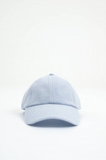 Basecap aus Cashmere in Hellblau