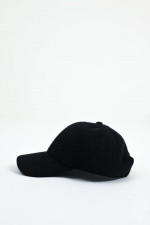 Basecap aus Cashmere in Schwarz