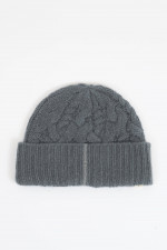 Cashmere Zopfstrickmütze in Boston Grey
