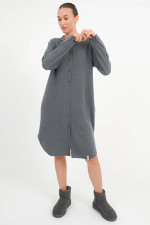 Cashmere Strickkleid in Boston Grey
