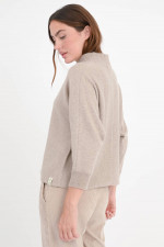 Pullover aus Cashmere-Baumwoll-Mix in Sand