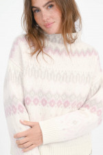 Norweger-Pullover aus Cashmere in Rose