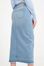 Midi-Jeansrock in Hellblau
