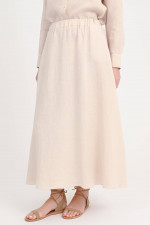 Leinen-Rock in Beige
