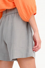 Leinenshorts in Taupe