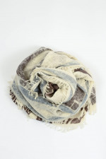 Cashmere Tuch in Marble/Creme/Braun gemustert
