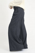 Hose mit Fischgrätmuster in Anthrazit