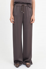 Hose in Satin-Optik in Chocolate