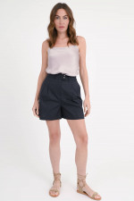 Baumwoll-Bermuda in Navy