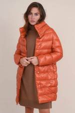 Kurzer Daunenmantel DORA in Orange