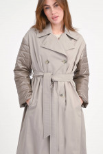 Hybrid-Trenchcoat in Tortora